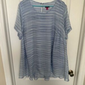 ⚡️NWT Vince Camuto Light Blue Striped Blouse